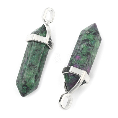 Natural Ruby in Zoisite Double Terminated Pointed Pendants G-F295-04N-1