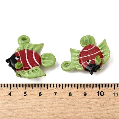 Handmade Lampwork Pendants LAMP-S079-04A-1