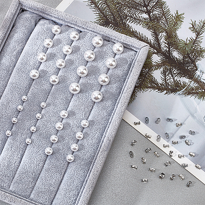 16 Pairs 4 Size Plastic Imitation Pearl Stud Earrings with Steel Iron Pins EJEW-AN0003-89-1