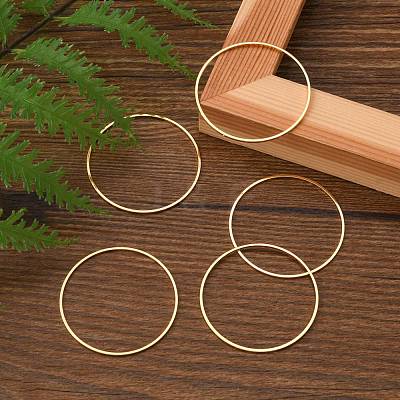 Brass Linking Rings KK-Y003-03L-G-1