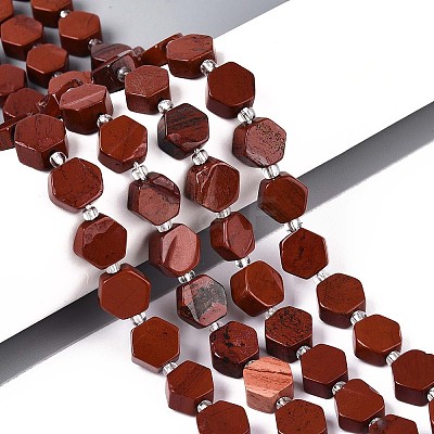 Natural Red Jasper Beads Strands G-P534-A19-02-1