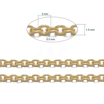 Brass Cable Chains CHC-034Y-G-NF-1