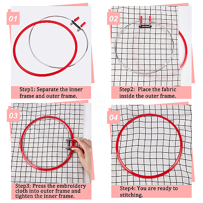 Spring Tension Embroidery Hoops TOOL-WH0159-50A-1
