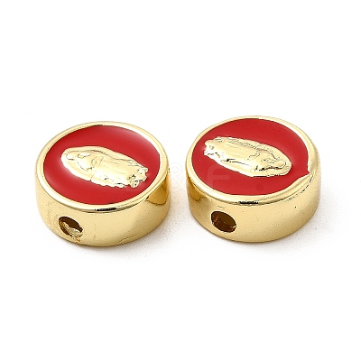 Brass Enamel Beads KK-E068-VB151-2-1