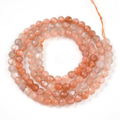 Natural Sunstone Beads Strands G-T141-67-1