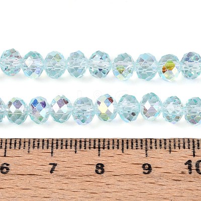 Transparent Glass Beads Strands EGLA-N016-6mm-01-1