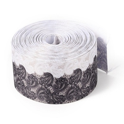 Floral Pattern Printed Grosgrain Ribbon OCOR-I010-04A-1