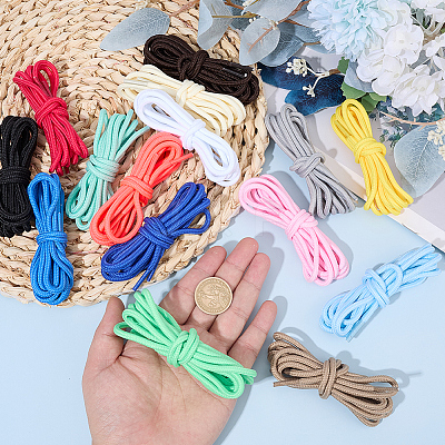 32 Strands 16 Colors Polyester Cord Shoelace AJEW-SP0004-80-1