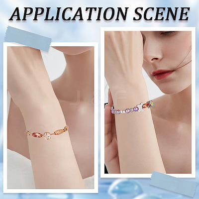 45Pcs 3 Colors Minimalist Spring Chains Stretch Bracelets Set TWIR-SC0001-02-1