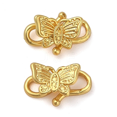 Brass Hook Clasps KK-U045-01G-1