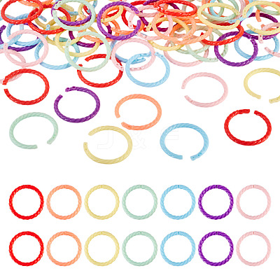 140Pcs 7 Colors Plastic Twisted Loose Leaf Book Binder Hinged Rings FIND-TA0008-27-1