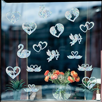 Waterproof PVC Colored Laser Stained Window Film Static Stickers DIY-WH0314-112-1