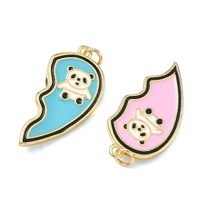 Brass Enamel Pendants KK-A293-02G-1