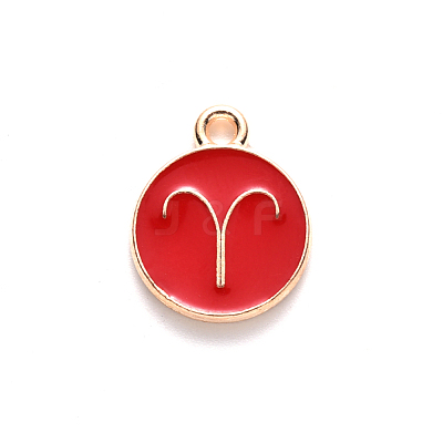 Alloy Enamel Pendants X-ENAM-S124-01A-07A-1