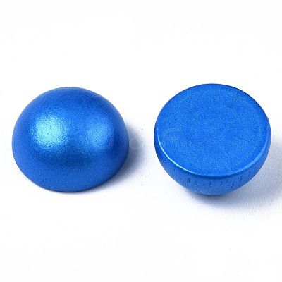 Painted Natural Wood Cabochons WOOD-S057-070B-1