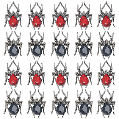36Pcs 2 Colors Alloy Rhinestone Cabochons FIND-SP0004-43-1