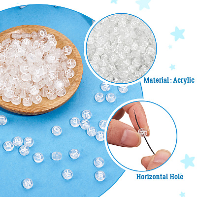 50g Transparent Spray Painted Acrylic Beads TACR-TA0001-21-1