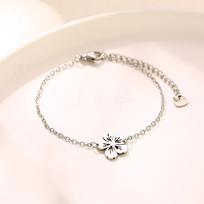 304 Stainless Steel Link Bracelets for Women FS-WG77E9A-01-1