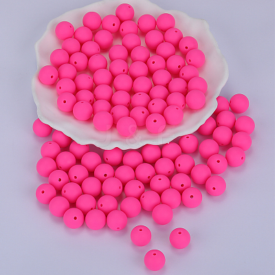 Round Silicone Focal Beads SI-JX0046A-33-1