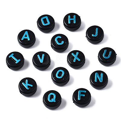 Opaque Black Acrylic Beads MACR-Q242-009B-1
