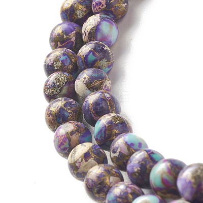 Natural Imperial Jasper Beads Strands G-I122-8mm-20-1