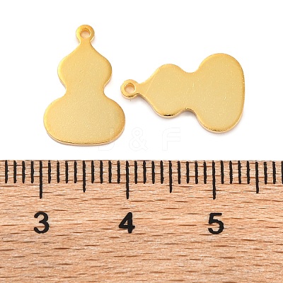 925 Sterling Silver Blank Gourd Charms STER-F057-06G-1
