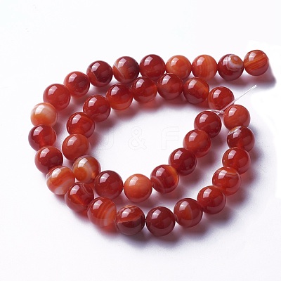 Natural Red Agate Beads Strands G-P434-09C-B-1