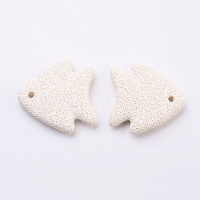 Natural Lava Rock Big Pendants X-G-K172-13F-1