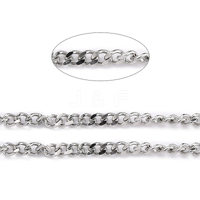 Tarnish Resistant 304 Stainless Steel Curb Chains CHS-D033-02P-02-1