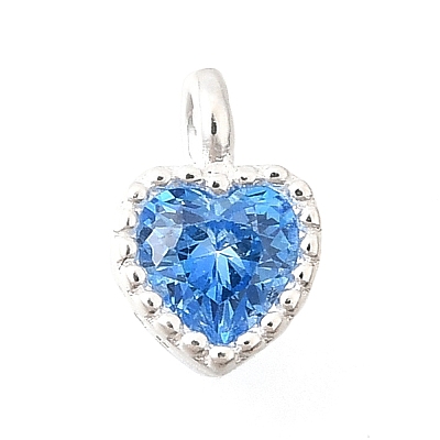 925 Sterling Silver Cubic Zirconia Charms STER-Q005-01A-D-1