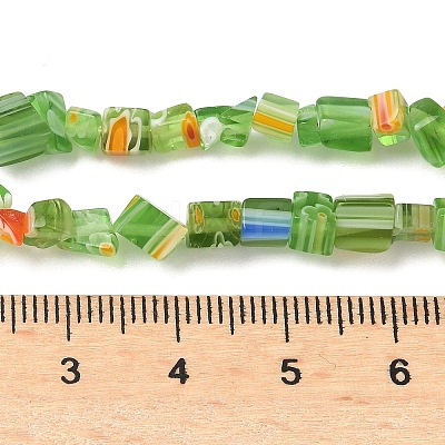 Handmade Millefiori Lampwork Beads Strands LAMP-P070-02A-03-1