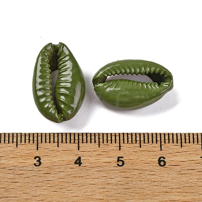 Baking Paint Cowrie Shell Beads SSHEL-M023-01H-1