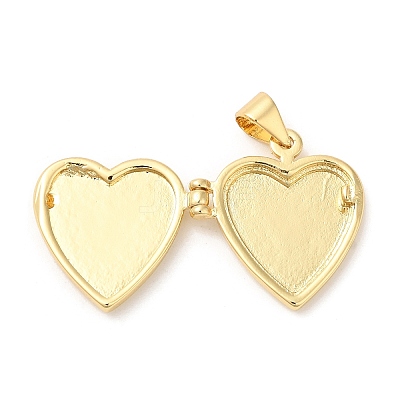 Natural Shell Locket Pendants KK-K332-15G-05-1