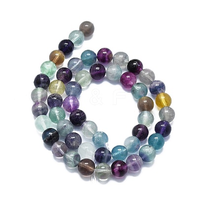 Natural Fluorite Beads Strands G-K245-A10-04-1