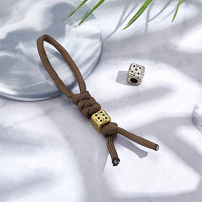 4Pcs 2 Colors Brass European Beads KK-NB0004-18-1