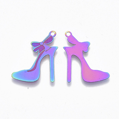 Ion Plating(IP) 304 Stainless Steel Stilettos Filigree Pendants LS-X-STAS-R102-03-1