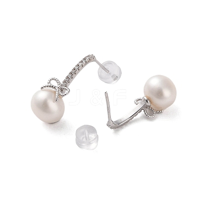 925 Sterling Silver Studs Earring EJEW-H002-04P-1