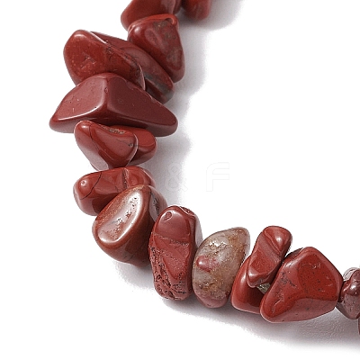Natural Red Jasper Stretch Bracelets BJEW-JB11147-01-1