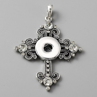 Alloy Rhinestone Hang Snap Base Pendants FIND-WH0145-76A-1