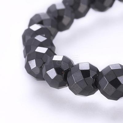 Magnetic Synthetic Hematite Stretch Bracelets BJEW-P178-04-1