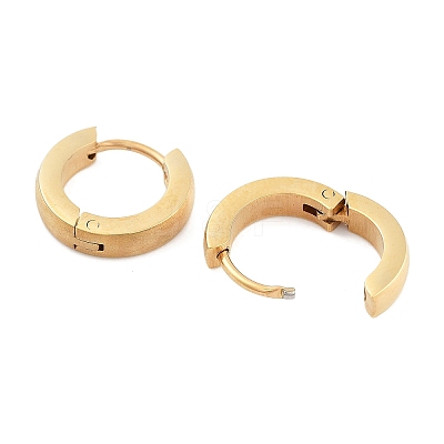 Ion Plating(IP) Frosted 304 Stainless Steel Huggie Hoop Earrings for Women EJEW-C096-31A-G-1
