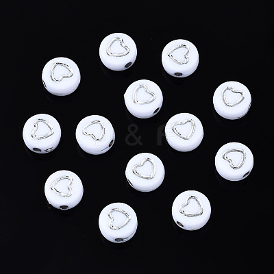 Opaque White Acrylic Beads MACR-Q242-005-1