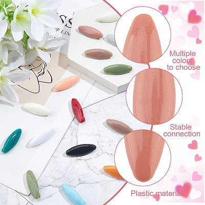 32Pcs 16 Colors Horse Eye Plastic Brooches JEWB-GO0001-06-1
