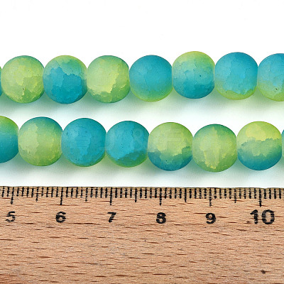Crackle Glass Beads Strands GLAA-N009-10mm-10-1