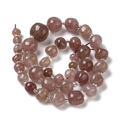Natural Strawberry Quartz Beads Strands G-Q169-E06-01B-1