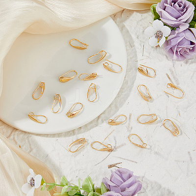 20Pcs Brass Earring Hooks KK-FH0007-17G-1