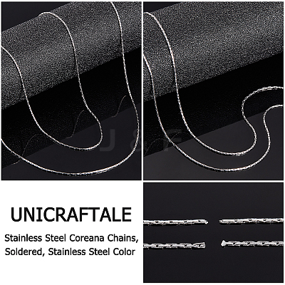 304 Stainless Steel Boston Link Chains CHS-UN0001-20P-1