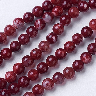 Natural Agate Beads Strands X-G-G754-04-8mm-1