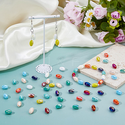 63Pcs 9 Colors Electroplate Glass Beads EGLA-DC0001-19-1