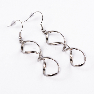 Tarnish Resistant Helix 304 Stainless Steel Dangle Earrings EJEW-D209-02-1